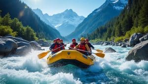 vivez des sensations fortes en pratiquant le rafting dans les hautes-pyrénées ! embarquez pour une aventure inoubliable au cœur de torrents sauvages, entourés de paysages époustouflants. que vous soyez débutant ou expert, préparez-vous à défier les rapides et à ressentir l'adrénaline à chaque instant.