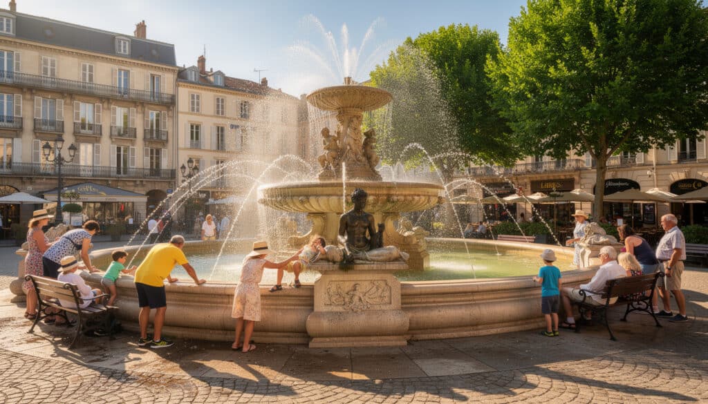 Fontaines Tarbes canicule